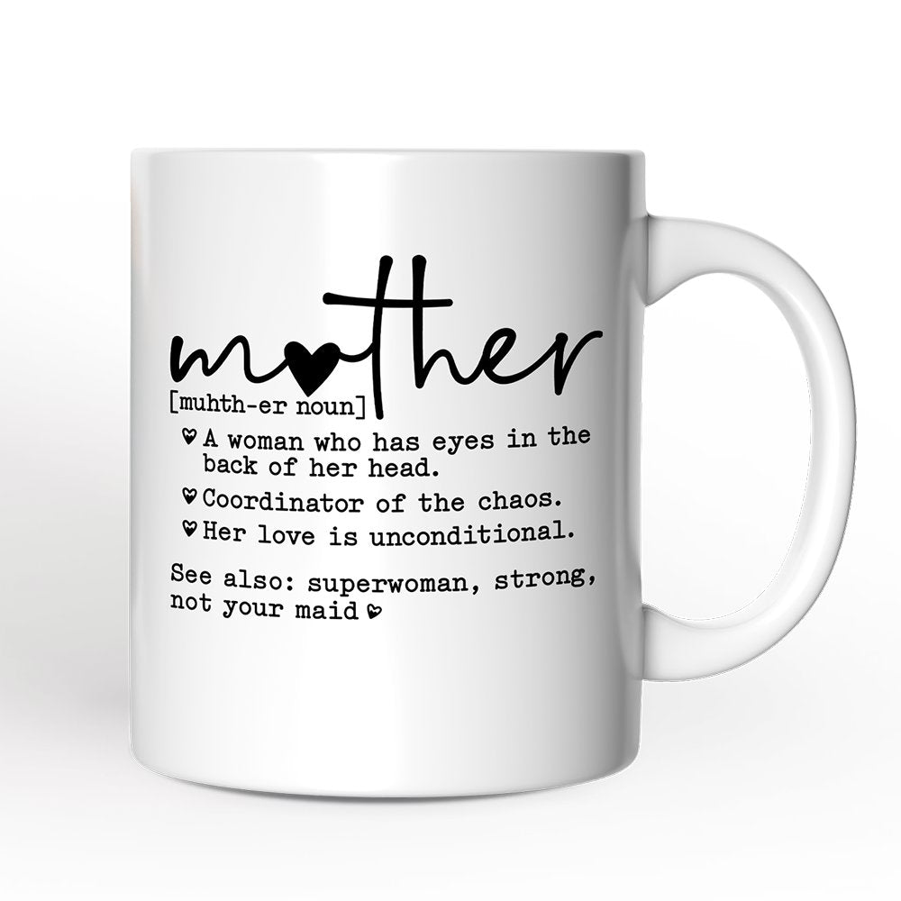 Mother Definition Personalized Mug, Inspirational Mother Gift With Custom Name