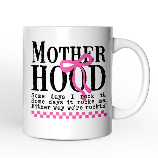 Motherhood Personalized Mug, Mom Gift With Custom Name