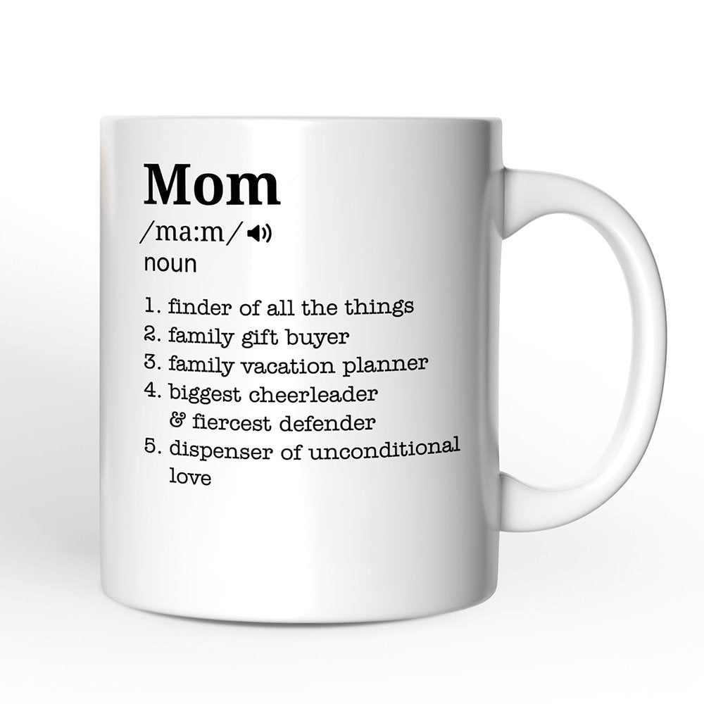 Personalized Mom Definition Mug, Funny Mothers Day Gift with Custom Name