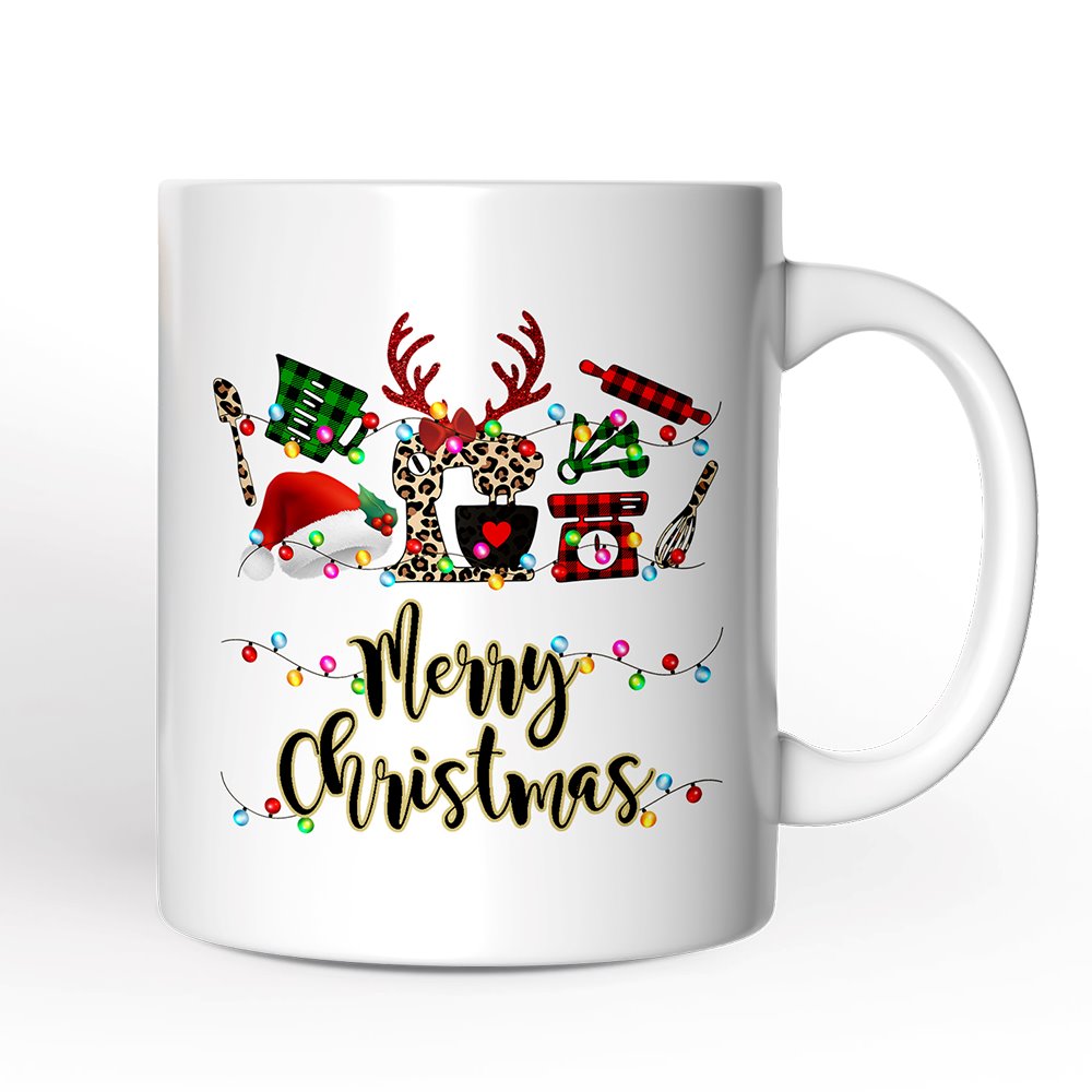 Personalized Mug Baker Buffalo Plaid Christmas, Baking Gift