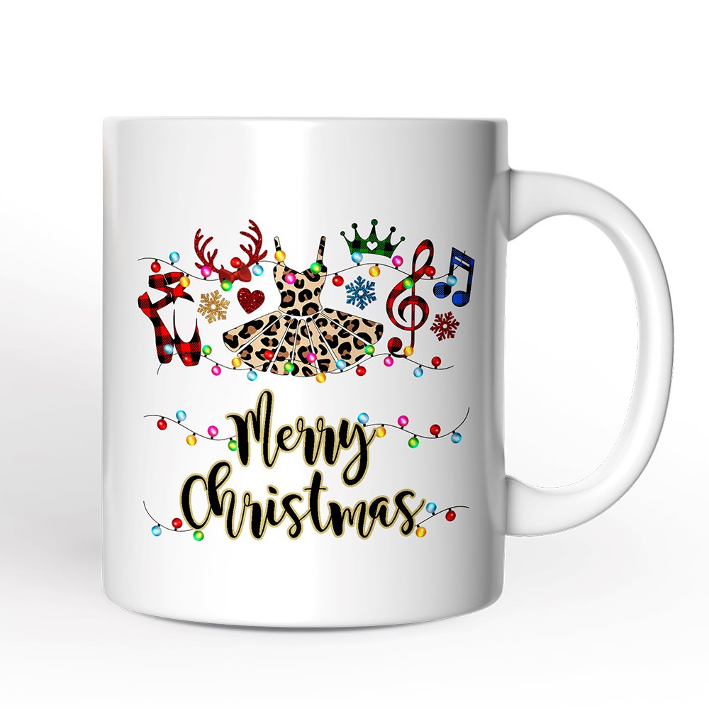 Personalized Mug Ballet Buffalo Plaid Christmas, Dance Teacher Gift
