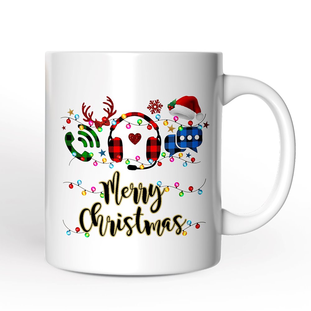 Personalized Mug Customer Service Representative Buffalo Plaid Christmas Gift