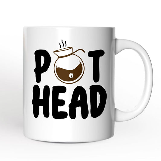 Pot Head Personalized Mug, Funny Coffee Lover Gift With Custom Name