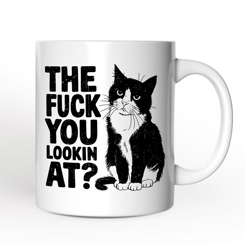 What Are You Looking At Personalized Mug, Cat Lover Gift With Custom Name