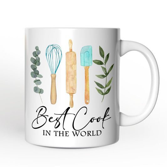 Best Cook Minimalist Personalized Mug, Chef Custom Gift with Name