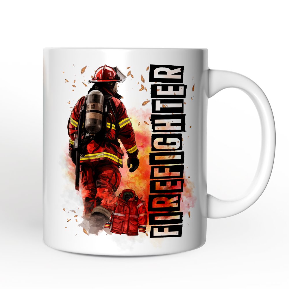 Firefighter Personalized Mug, Appreciation Fire Department Custom Gift with Name