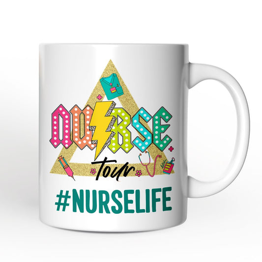 Nurse Life Tour Personalized Mug, Medical Worker Custom Gift with Name