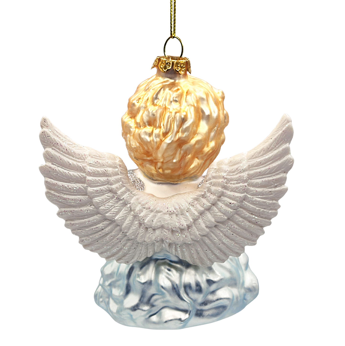 Vintage Angel Handpainted Classic Glass Christmas Ornament, Sentimental Faith Gift