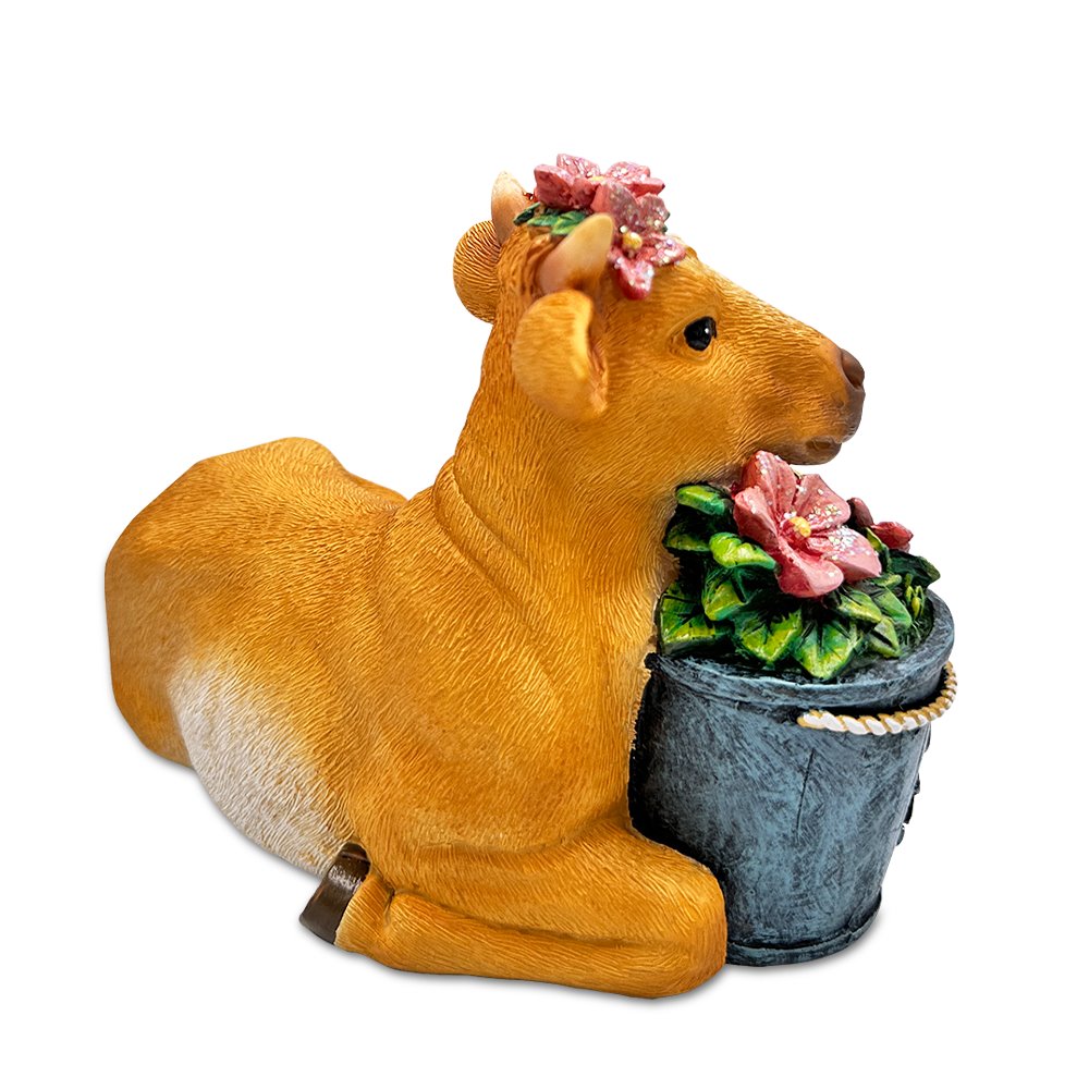 Best Mom Cow and Calf Charming Figurine, 6" Keepsake Jersey Statue and Motherās Day Gift