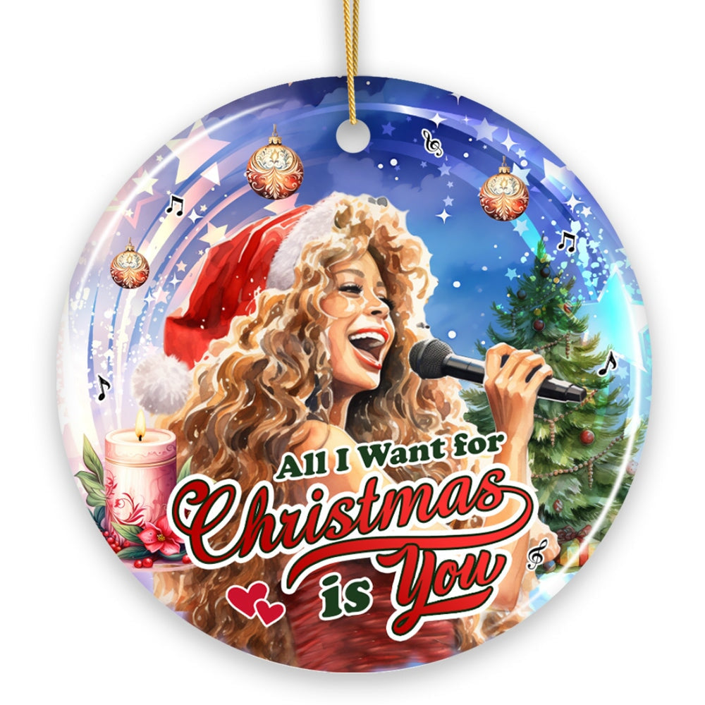 Artistic Classic Holiday Melody Ornament, All I Want for Christmas Is You, Celebrity Singer Gift