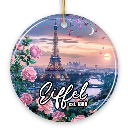 Charming Eiffel Tower Ornament, Vintage Paris Souvenir Gift and Christmas Decoration
