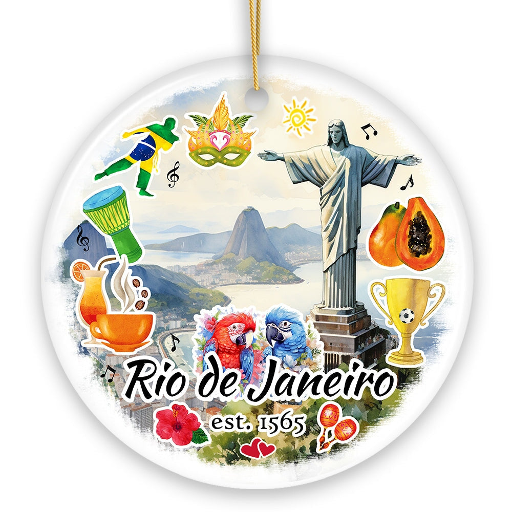 Cultural Rio de Janeiro Art Ornament, Brazil Landmarks Souvenir Gift
