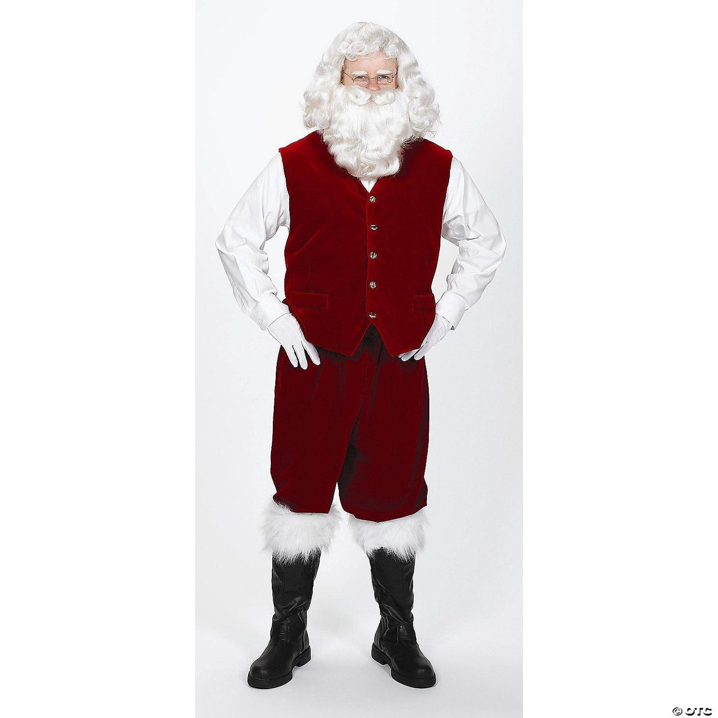 Adult Men's Santa Velvet Vest with Buttons - XXL