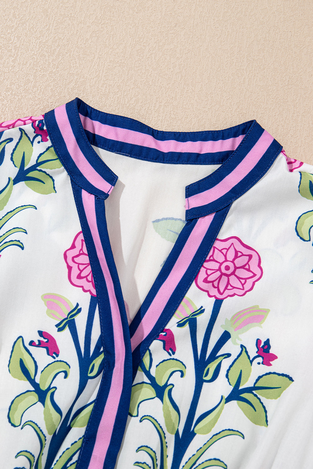 Julietta Floral Puff Short Sleeve V Neck High Waist Maxi Dress