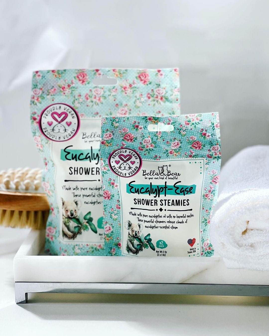 Bella & Bear Eucalypt-Ease Shower Steamers Pack with Essential Oils