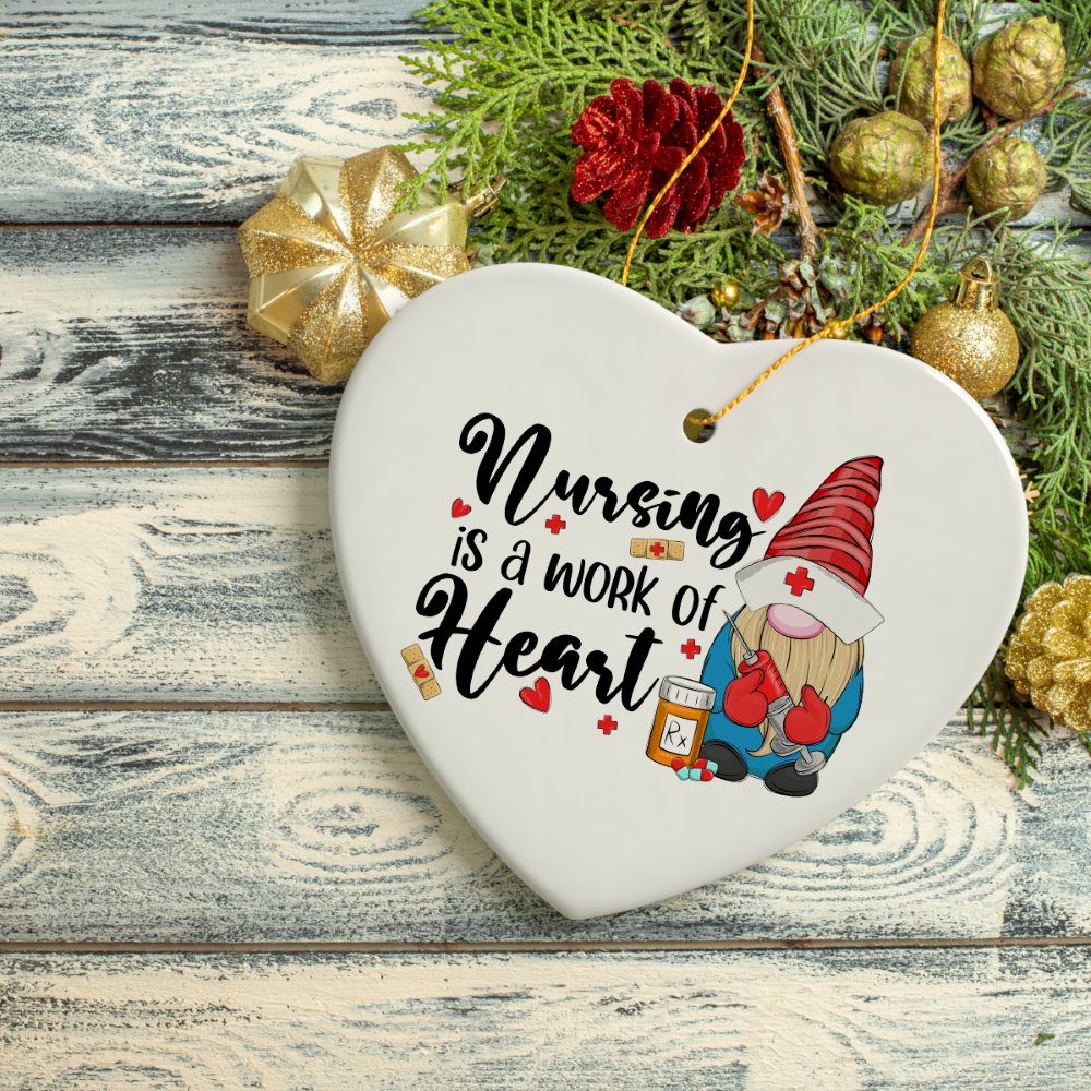 Cute Christmas Ornament Nursing Set, Bundle of Four Nurse Themed Gifts