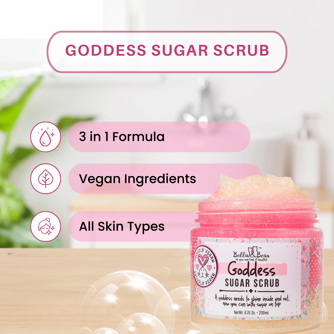 Bella & Bear Goddess Gift Set - 3-in-1 Body Scrub & Goddess Body Butter