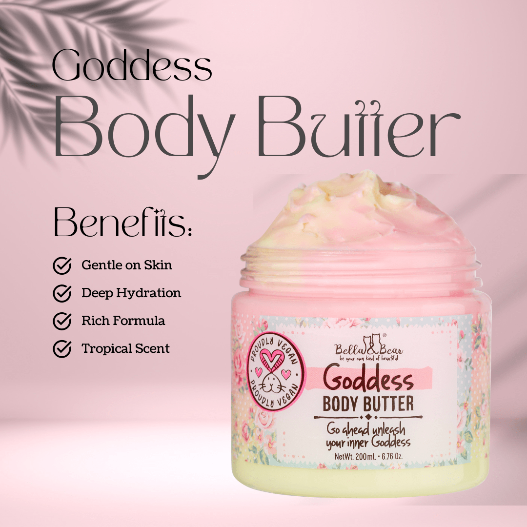 Bella & Bear Goddess Gift Set - 3-in-1 Body Scrub & Goddess Body Butter