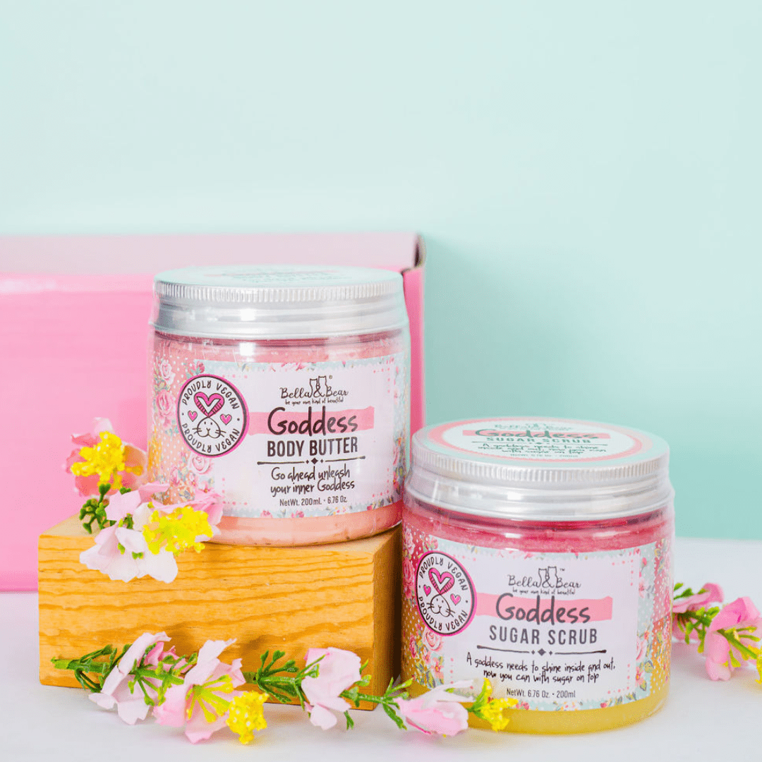Bella & Bear Goddess Gift Set - 3-in-1 Body Scrub & Goddess Body Butter