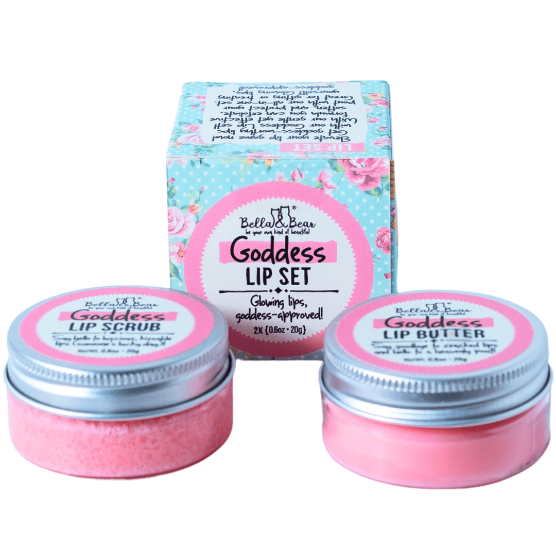 Bella & Bear Goddess Lip Set - Lip Scrub & LIp Butter