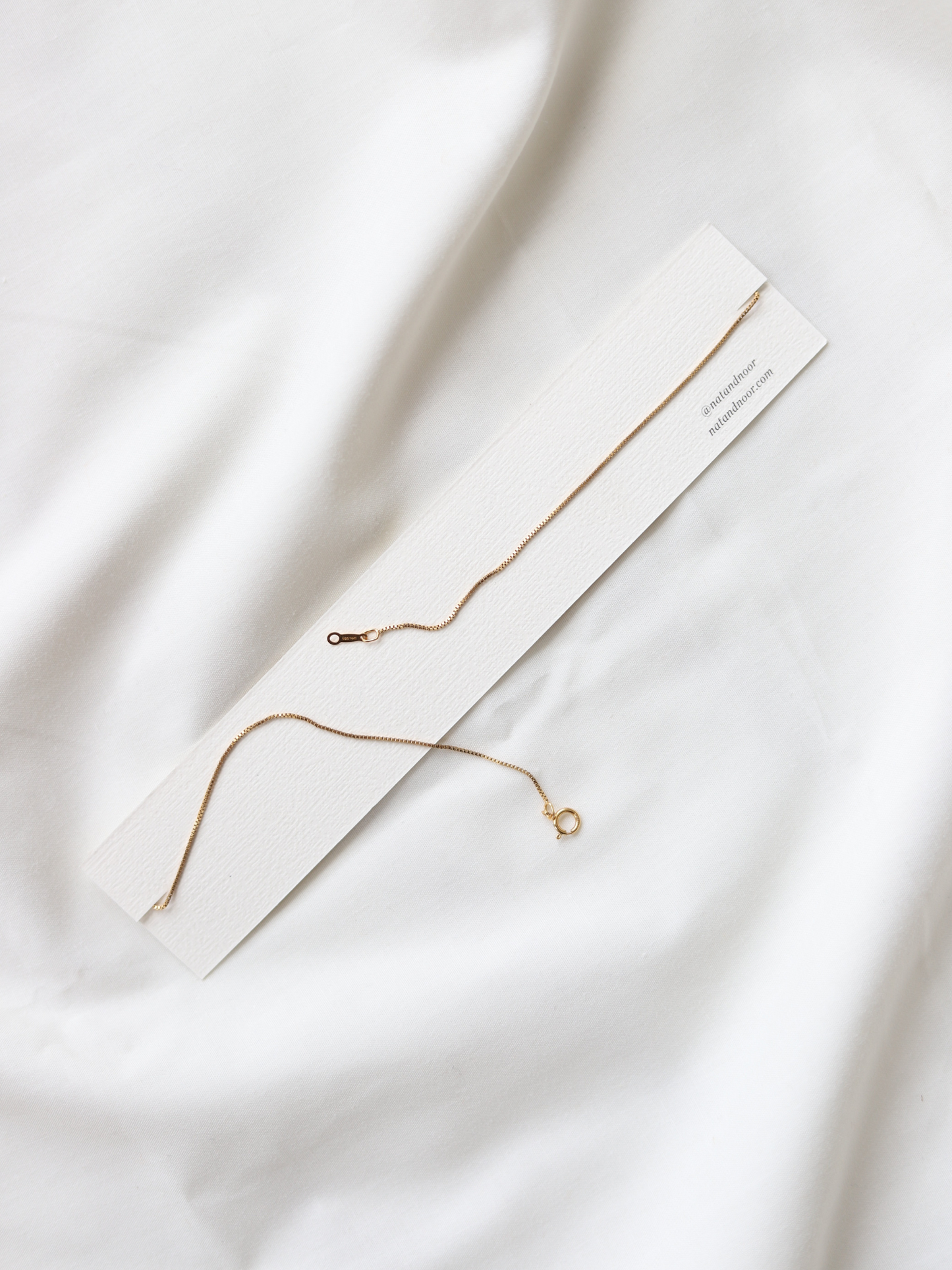 Delicate Staple Box Chain - Gold Filled