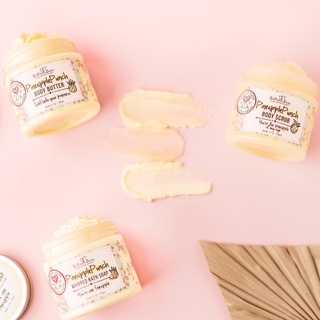 Bella & Bear Pineapple Punch Moisturizing Body Butter Travel Size 3.4oz