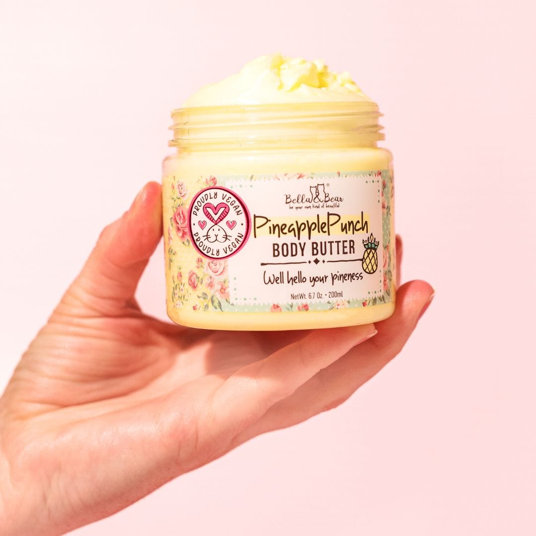 Bella & Bear Pineapple Punch Whipped Bath Soap, Moisturizing Wash 3.4oz