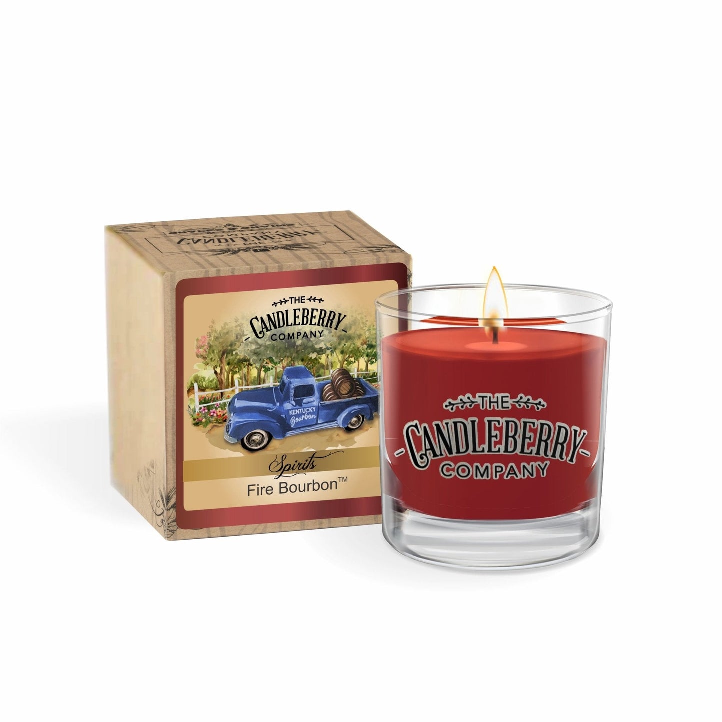 SPIRITS - Fire Bourbon™, Rocks Glass Candle