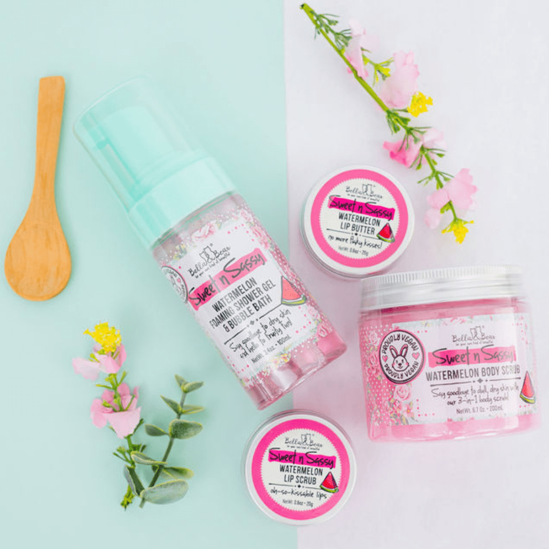 Sweet 'n' Bella & Bear Sassy Watermelon Lip Set - Lip Scrub & Lip Butter