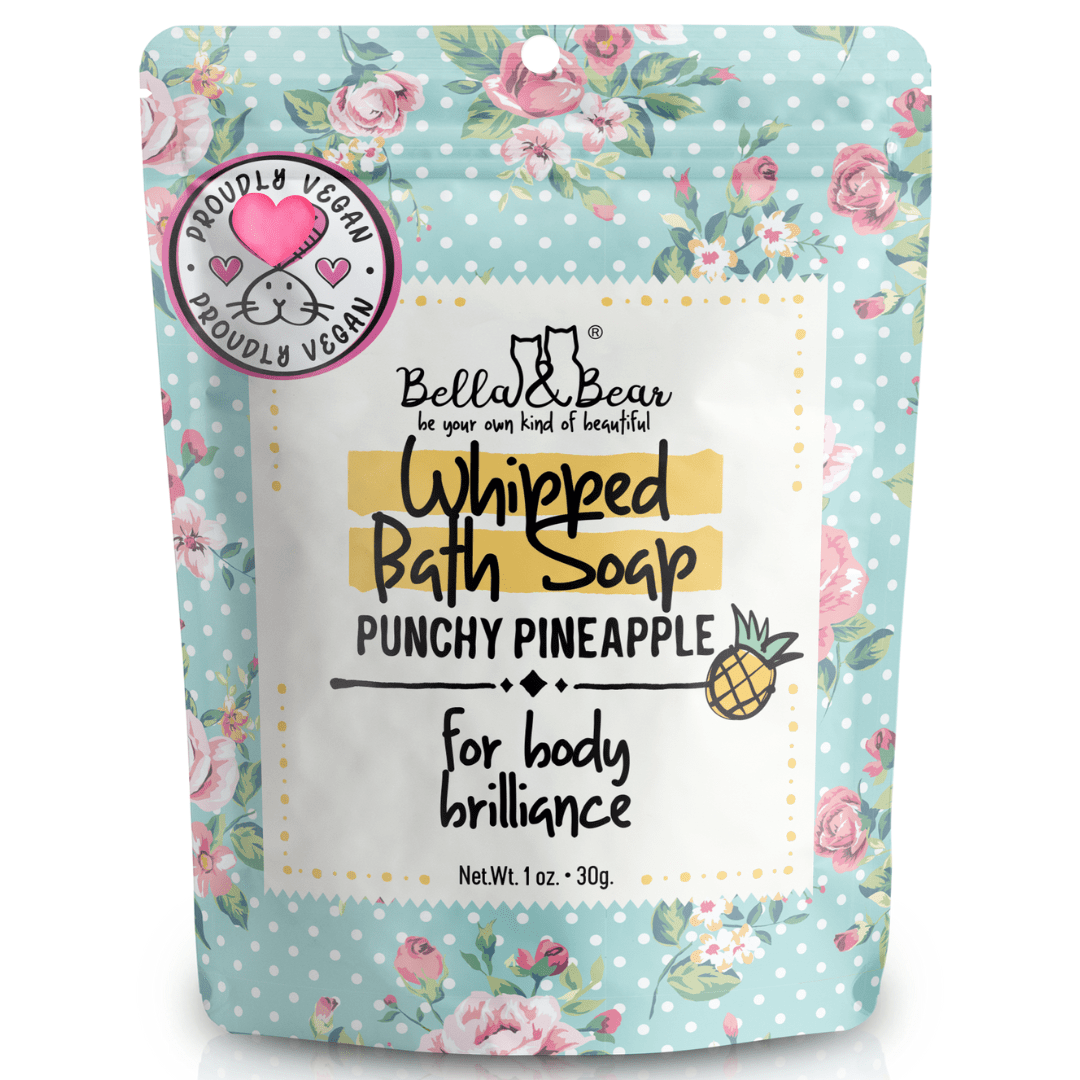 Bella & Bear Travel Size Pineapple Whipped Bath Soap Body Wash Mini 1oz