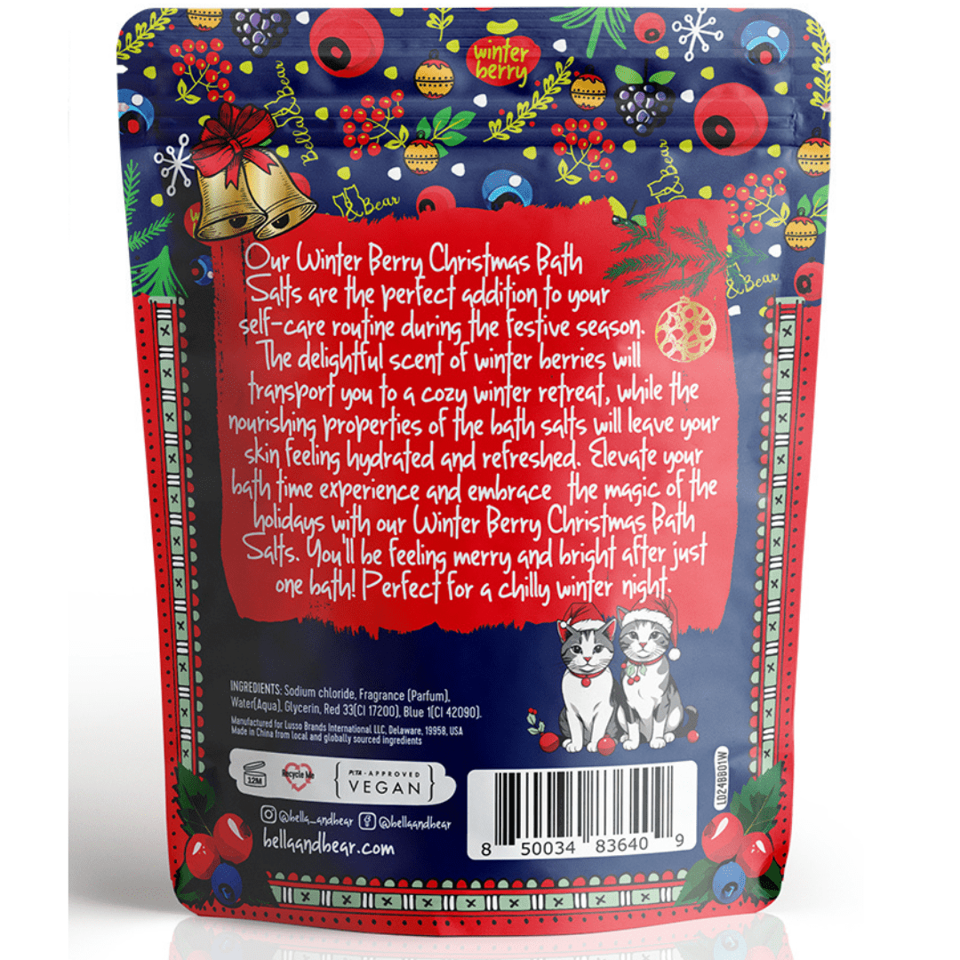 Bella & Bear Winter Berry Holiday Bath Salts 2lb Packs