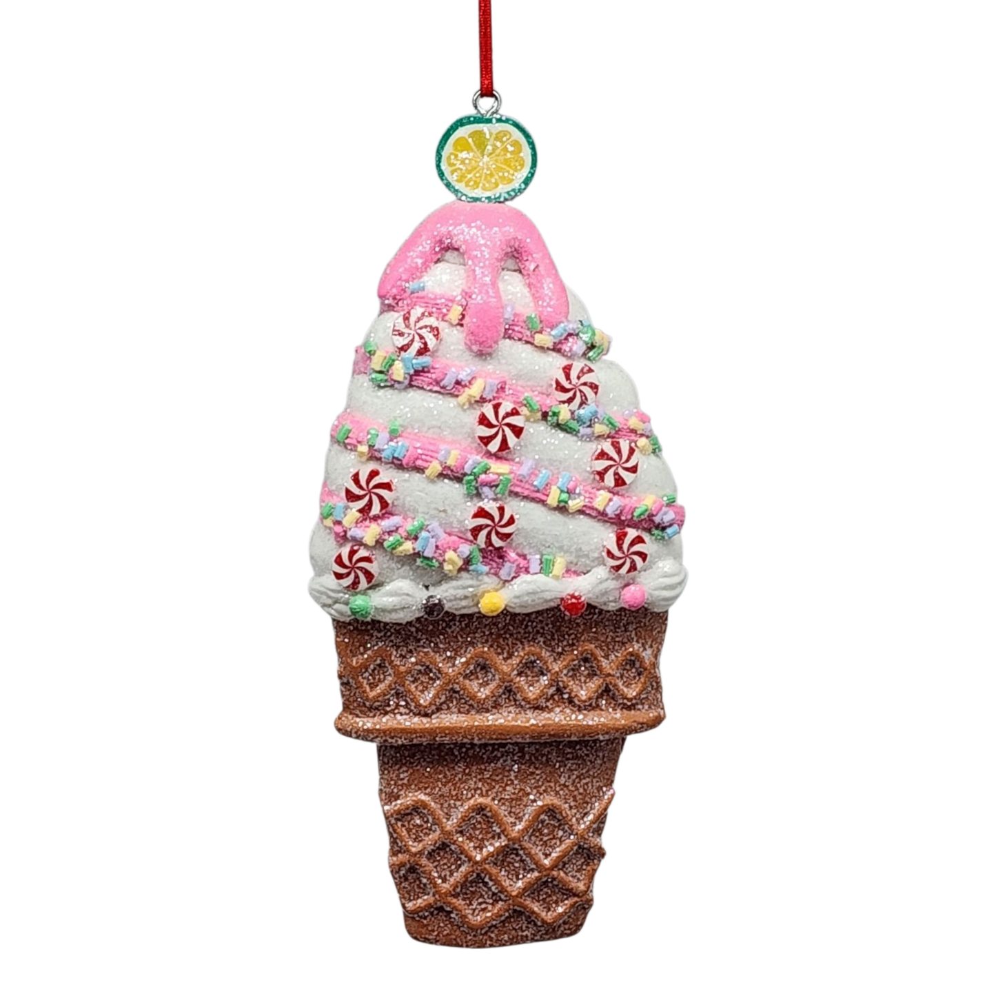Claydough Ice Cream Ornament - Vanilla
