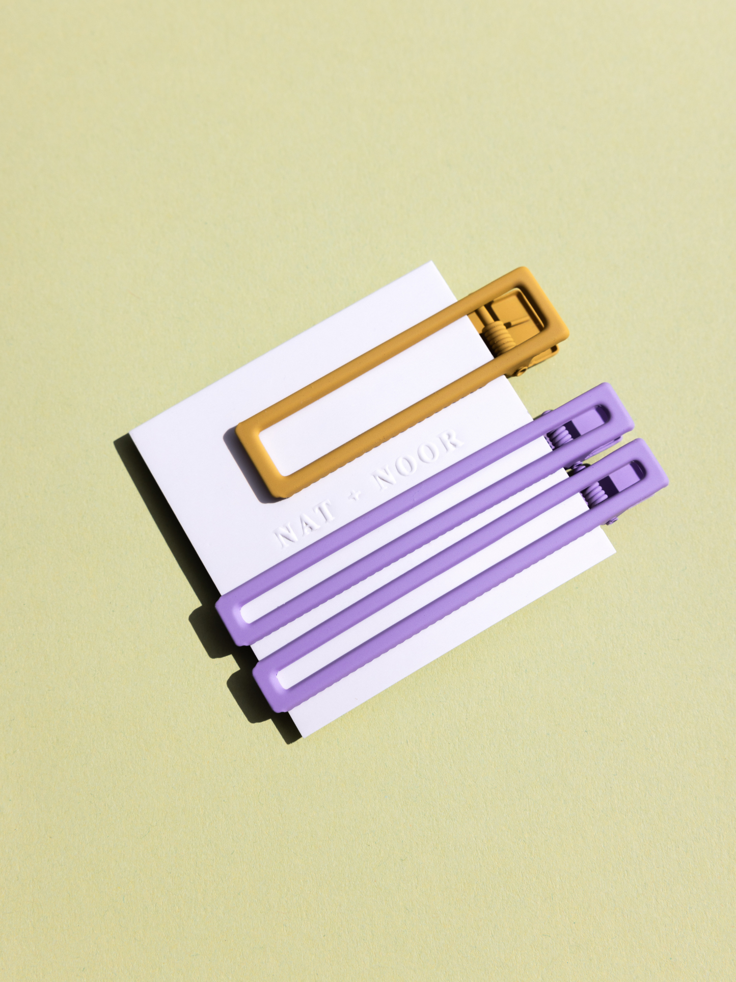 Yarrow Hair Clips - Lilac + Mustard