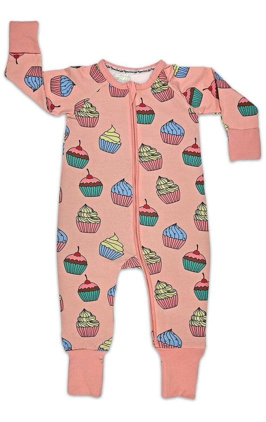 Cupcakes, Pink Baby Pajamas