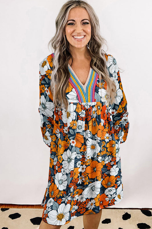 Blakely Floral Long Sleeve Mini Dress
