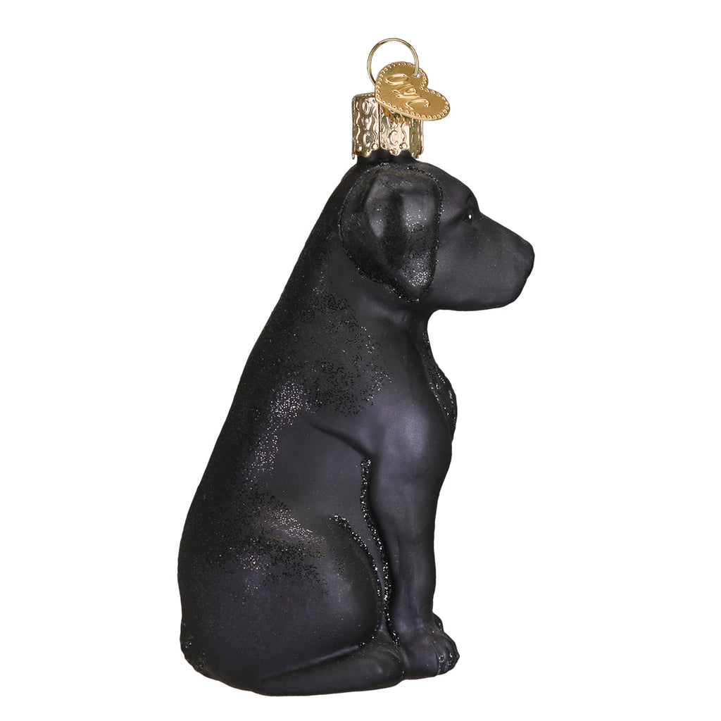 Black Labrador Christmas Ornament | Old World Christmas Glass Black Lab Dog Lover Retriever Family Pet Keepsake Holiday Gift