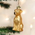 Yellow Labrador Christmas Ornament | Old World Christmas Glass Yellow Lab Dog Lover Golden Retriever Family Pet Keepsake Holiday Gift
