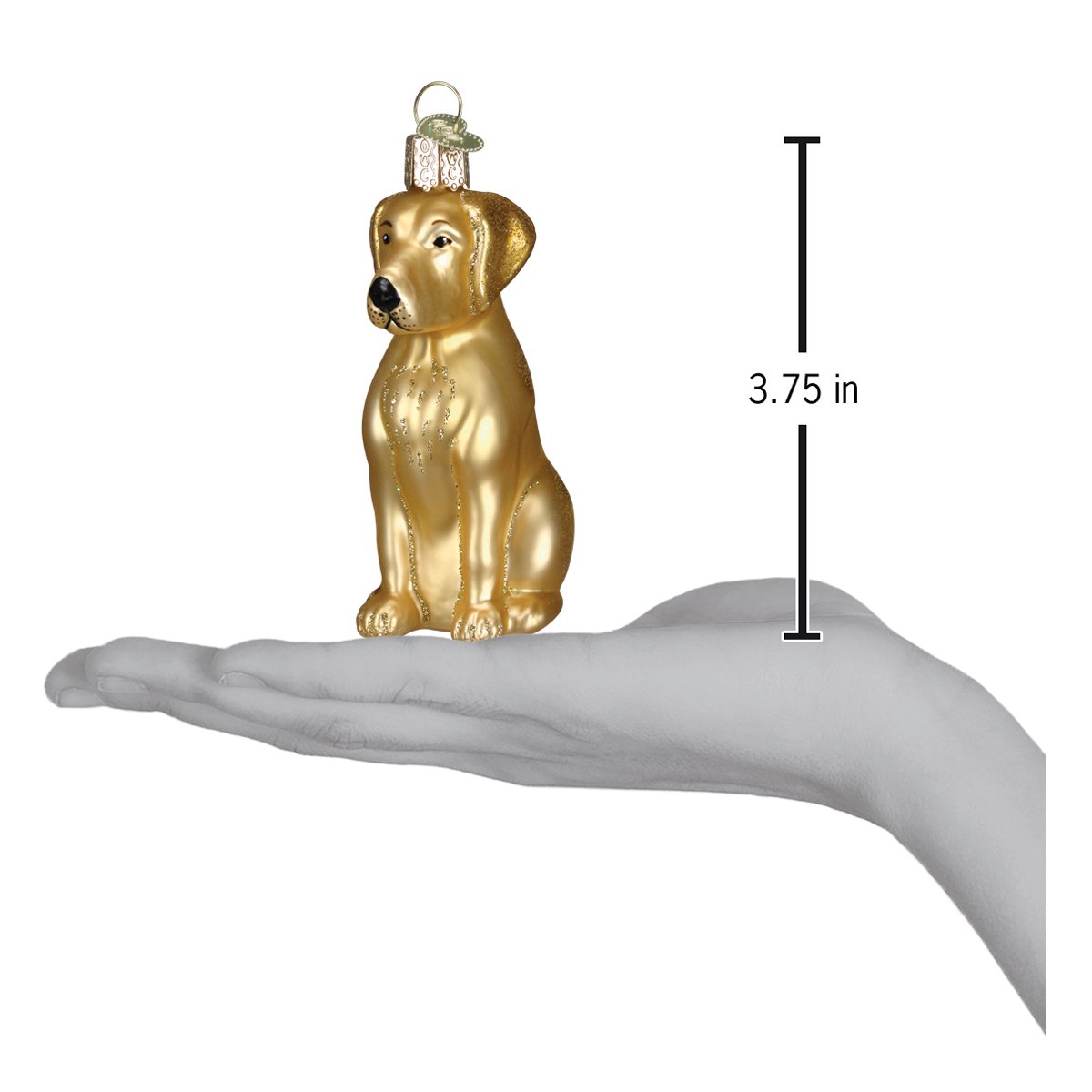Yellow Labrador Christmas Ornament | Old World Christmas Glass Yellow Lab Dog Lover Golden Retriever Family Pet Keepsake Holiday Gift
