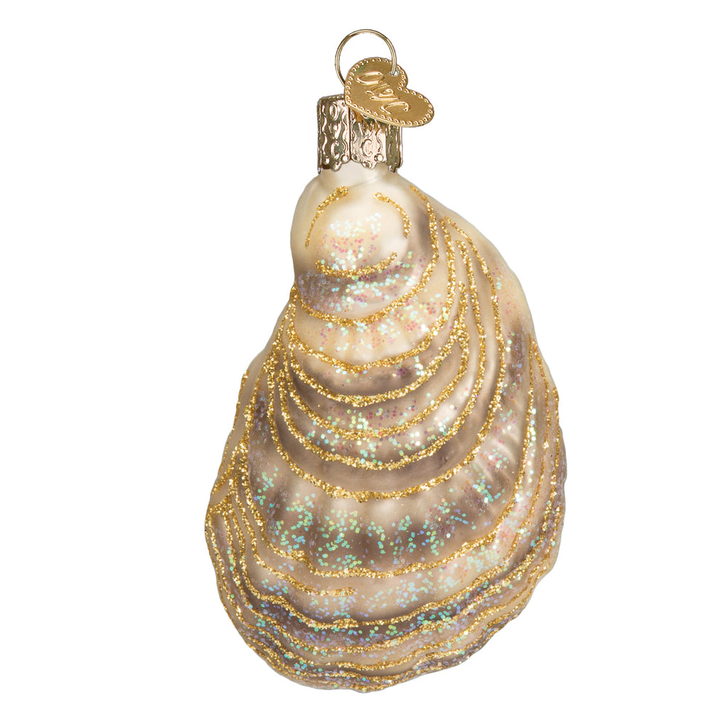 Oyster with Pearl Christmas Ornament | Old World Christmas Glass Pearl Ocean Lover Jewelry Rare Beauty Symbolic Keepsake Holiday Gift