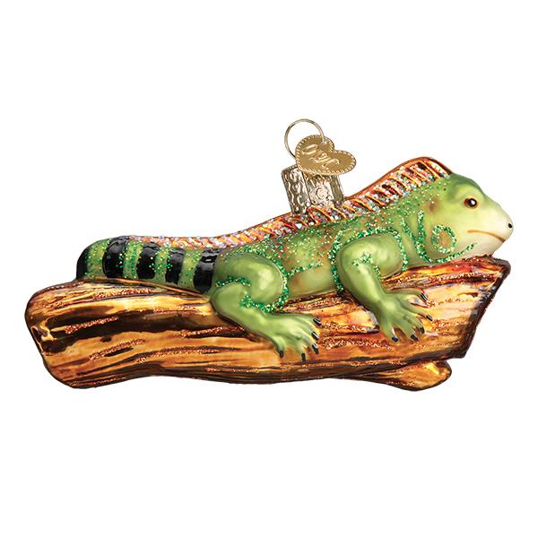 Iguana Christmas Ornament | Old World Christmas Glass Reptile Pet Lover Keepsake Gift