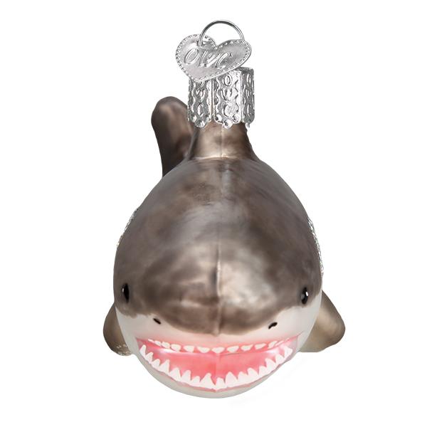 Great White Shark Christmas Ornament | Old World Christmas Glass Ocean Wildlife Gift