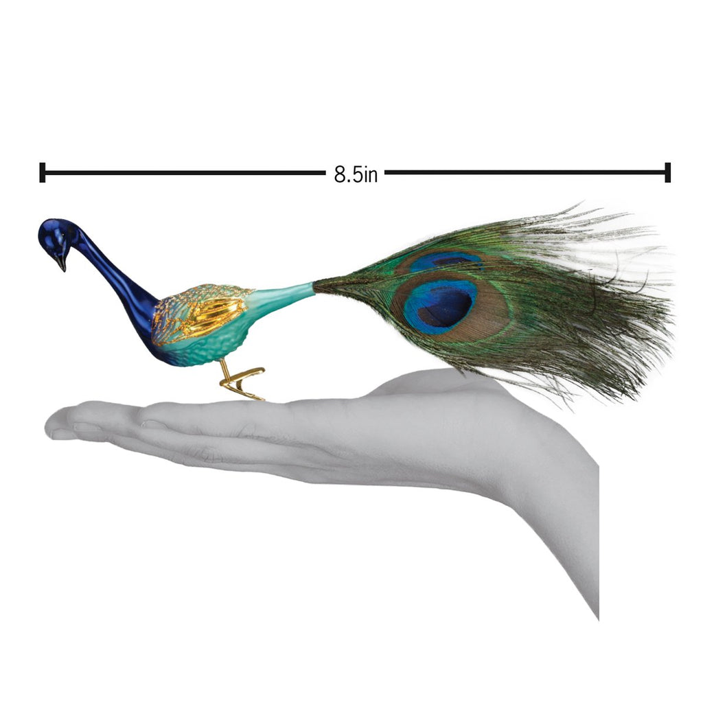 Magnificent Peacock Christmas Ornament | Old World Christmas Glass Peacock Lover Royalty Symbol Beauty Prosperity Keepsake Holiday Gift