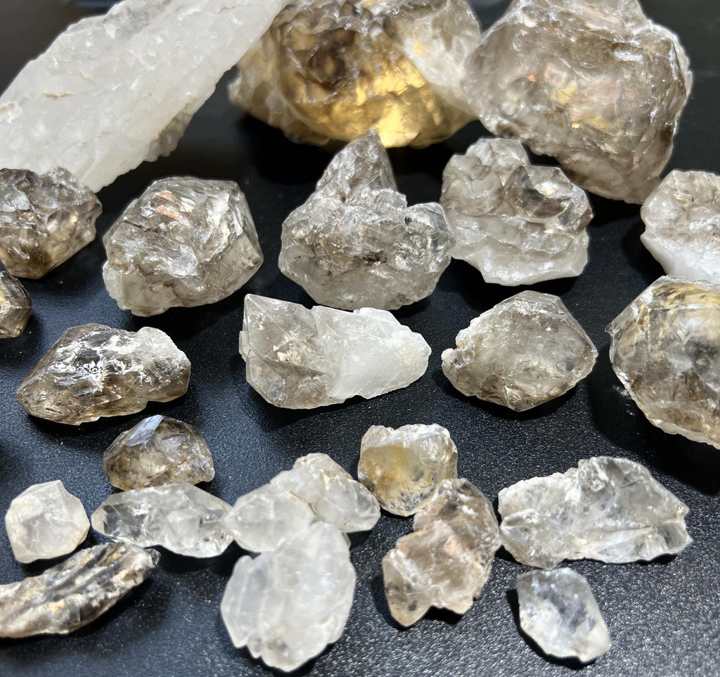 Elestial Alligator Quartz Crystal Clusters Rough Raw