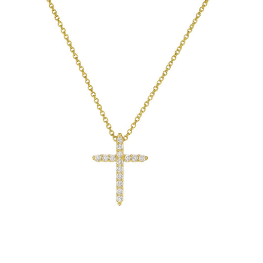 Timeless Grace CZ Cross Pendant Necklace