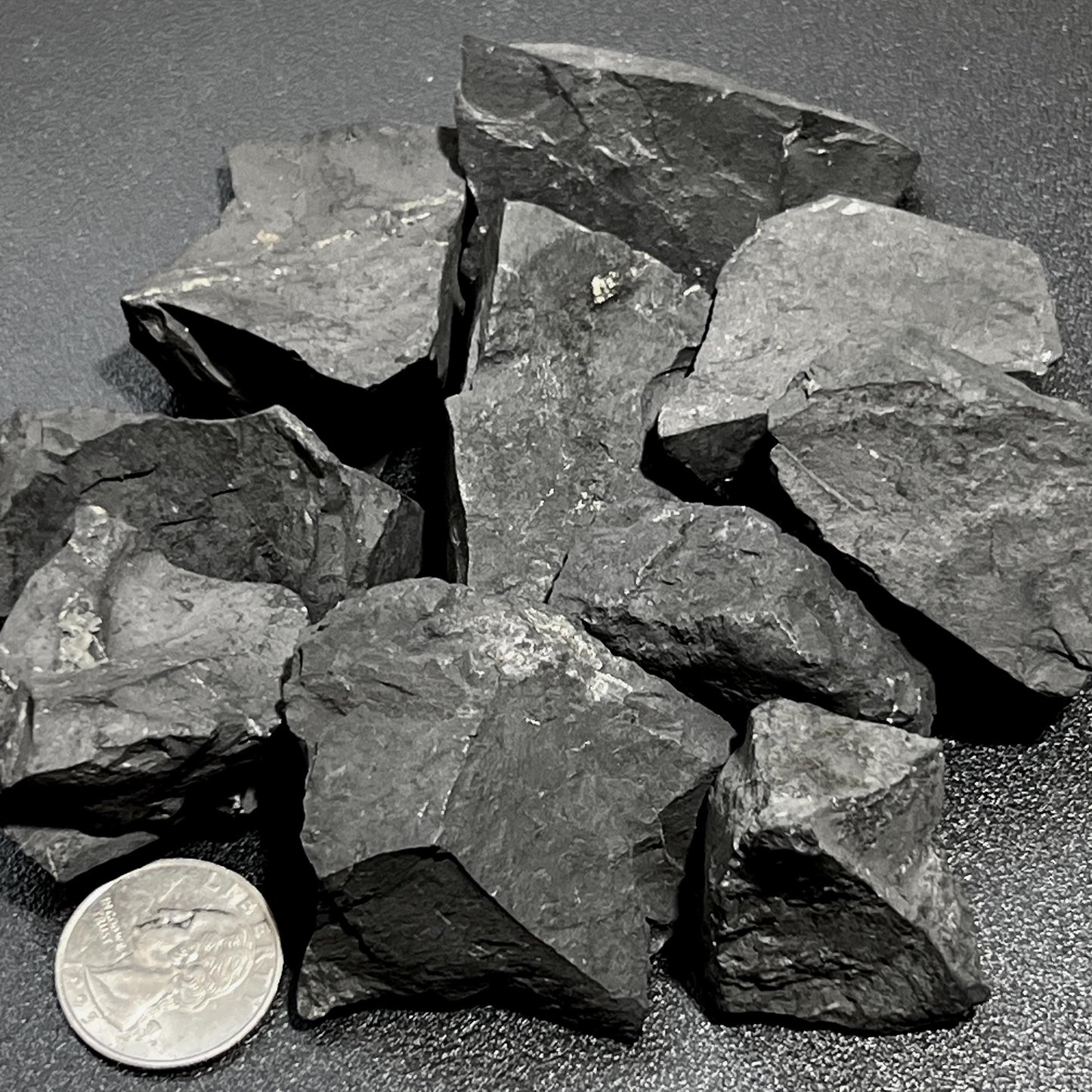 Black Shungite Type-2 Rough Raw Stones (By The Piece or Pound)