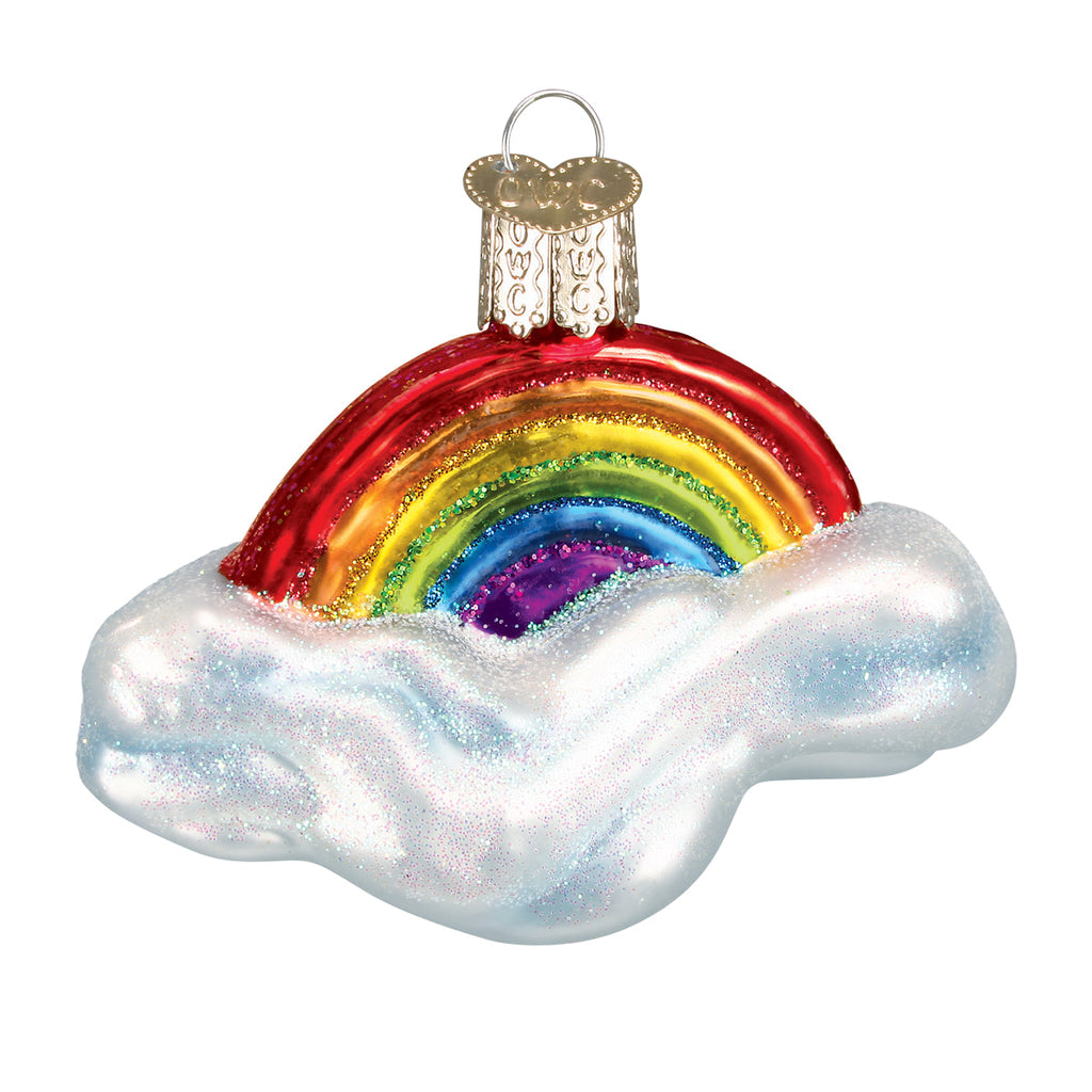 Rainbow Christmas Ornament | Old World Christmas Glass Rainbow Hope Promise Heaven Earth Sunshine After Rain Brighter Future Keepsake Holiday Gift
