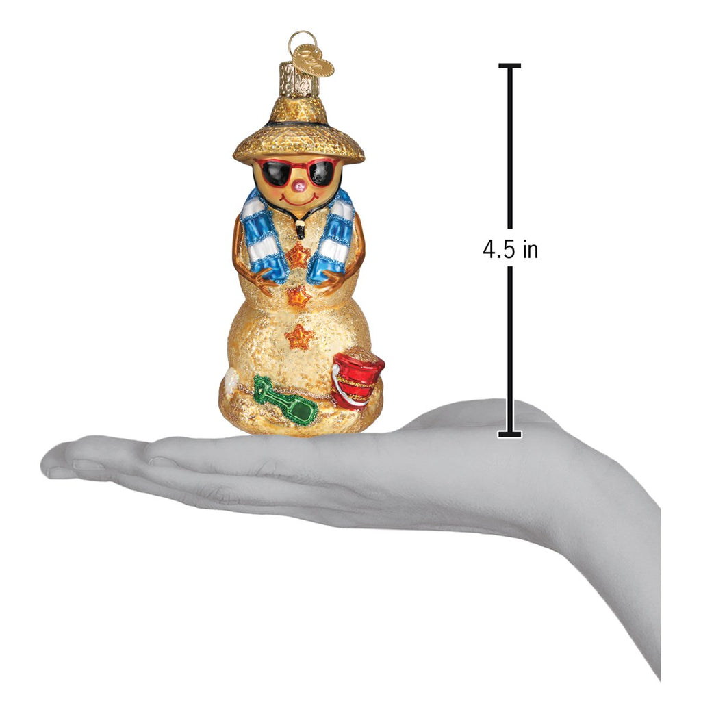 Sand Snowman Ornament