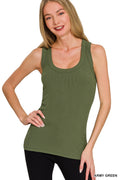 Ribbed Scoop Neck Tank Top | Everyday Layering Tank | Zenana