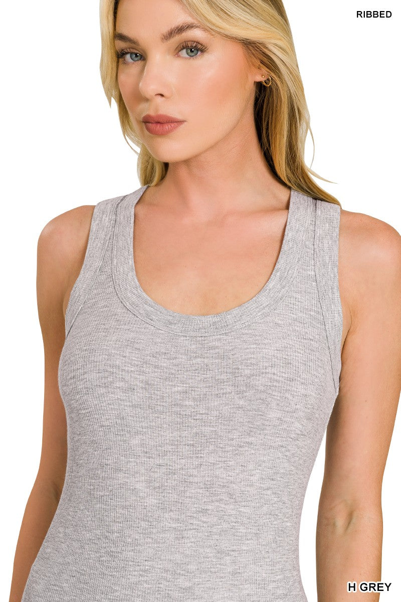 Ribbed Scoop Neck Tank Top | Everyday Layering Tank | Zenana