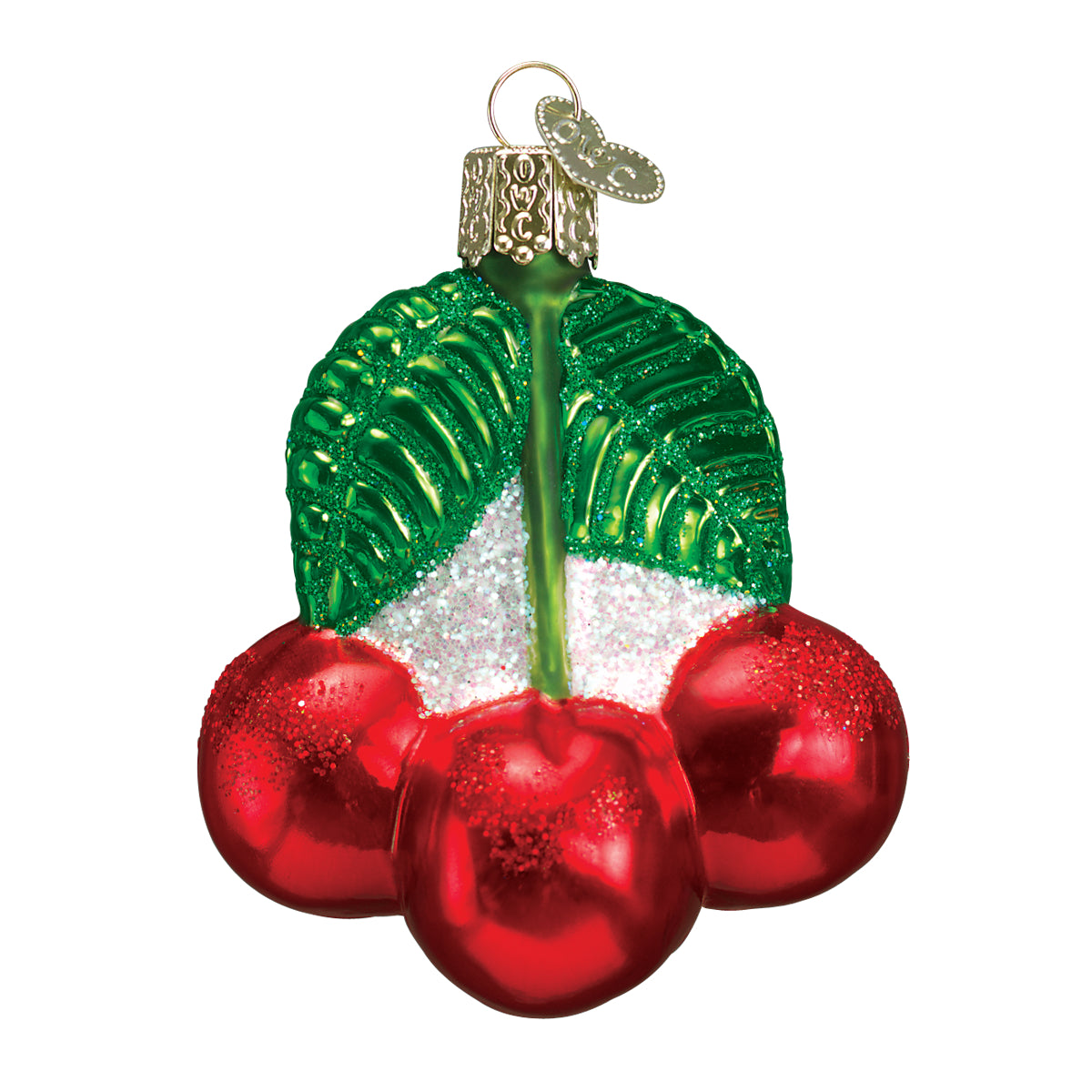 Cherries Christmas Ornament | Old World Christmas Glass Cherries Fruit Foodie Summer Sweet Abundance Handcrafted Glassblown Keepsake Holiday Gift